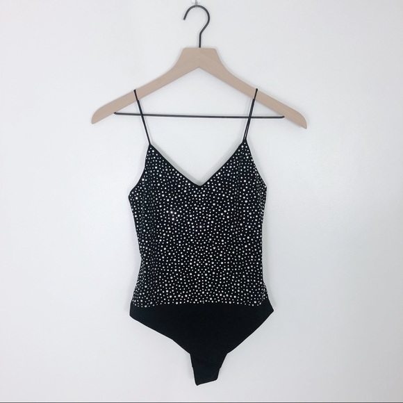 SOLD NWT Alice + Olivia Phoebe Crystal Bodysuit - Picture 4 of 11